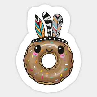 Cute chocolate donut Sticker